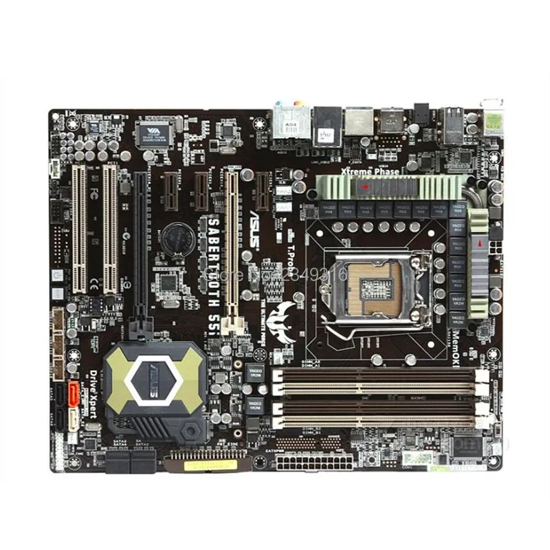 Материнская плата для Asus SaberTooth 55i P55 Socket LGA 1156 i3 i5 i7 DDR3 16G ATX оригинальная б/у