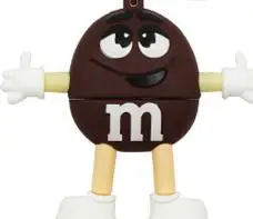 apple pen drive Usb Flash Drive Cartoon Chocolate M&M Flash Memory Card Pen Drive 32GB Usb Stick 64G Pendrive 128GB 16G 8G Flash Drive Best Gift usb pen USB Flash Drives