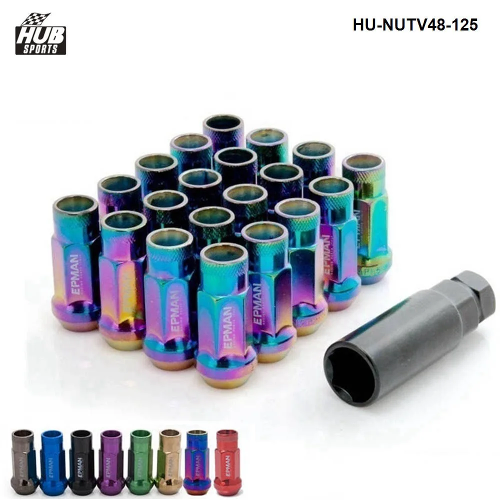 V48 Steel 12x1.25 Extend Rim Wheel Tuner Lug Nut Taper Acorn HU-NUTV48-125