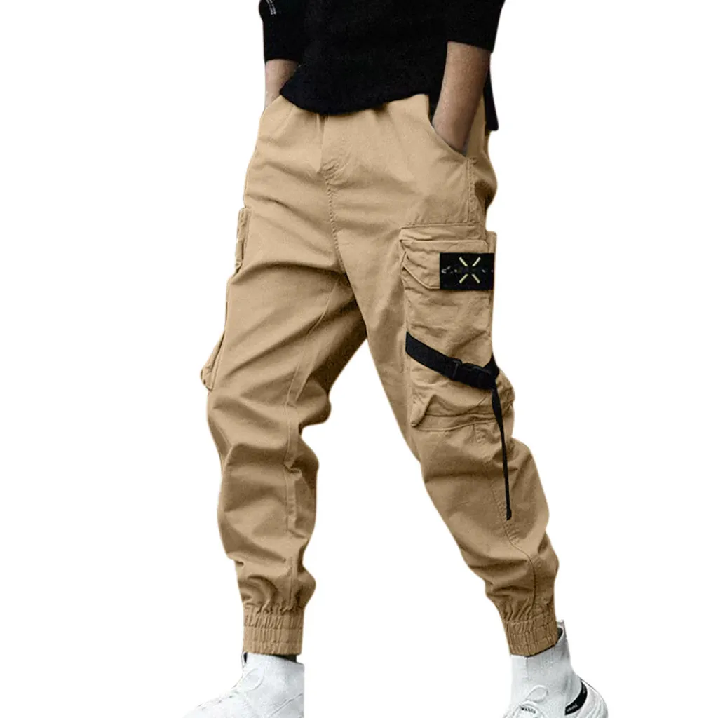 KLV брюки летние мужские летние новые стильные модные комбинезоны повседневные однотонные удобные брюки Горячая Распродажа DIY Высокое качество 9701 - Цвет: Khaki