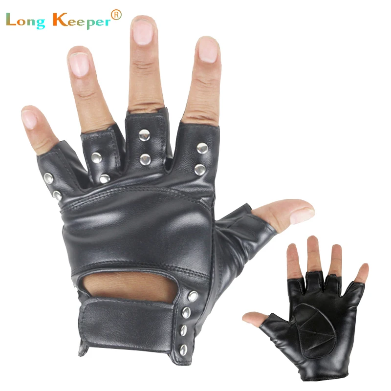Кожаные перчатки Long Keeper для мужчин и женщин с металлическими заклепками