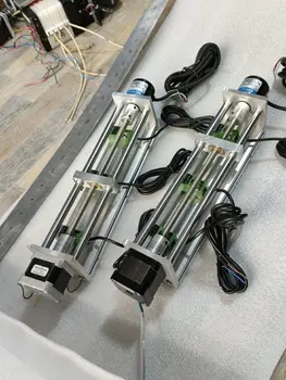 

Plc NEMA23 57 stepper motor slide motion table with Encoder 3 positioning sensor CNC slide table module actuator kit