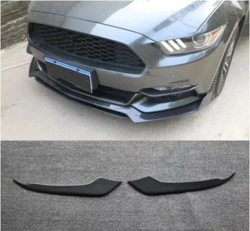 

2PCS/SET Carbon Fiber CAR FRONT BUMPER SPLITTERS LIP SPOILER SIDE APRONS FIT FOR FORD MUSTANG 2015 2016 2017