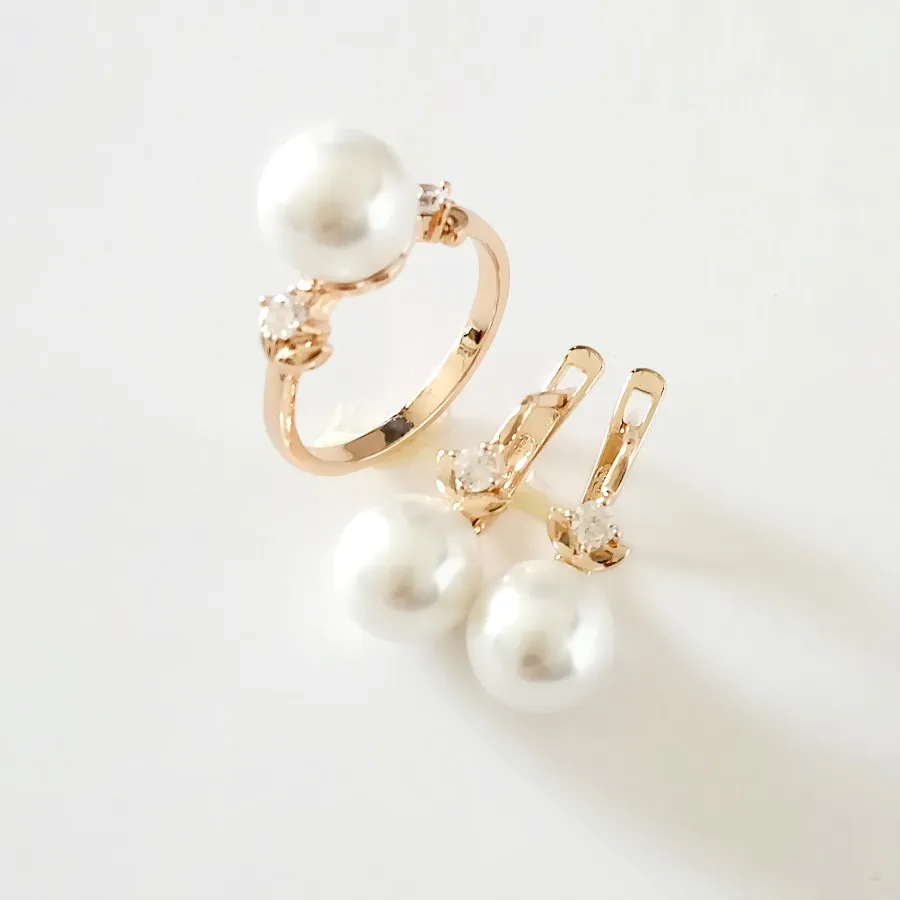 Комплект ювелирных изделий из колье серёг кольца и ожерелья|fashion jewelry set|jewelry