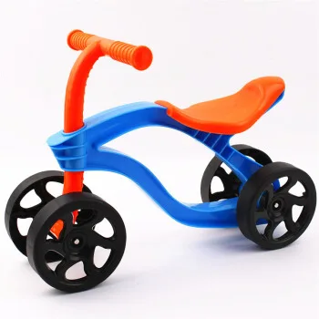 Складной детский трехколесный велосипед езда Вождение коляска в виде машины для малышей ходунки помощник с колесом Дети Баланс Велосипед Багги 2~ 5 лет - Цвет: 168 blue