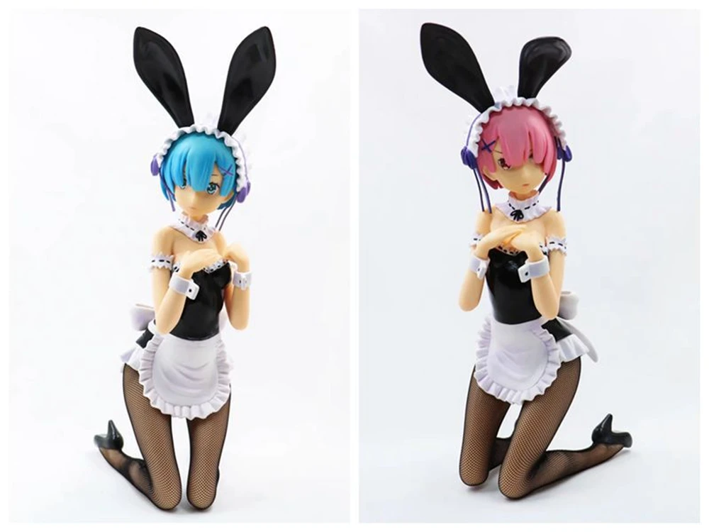 Re: жизнь в другом мире от zero Rem Ram Sexy Bunny Ver. Масштаб 1/4 Окрашенные ПВХ фигурки