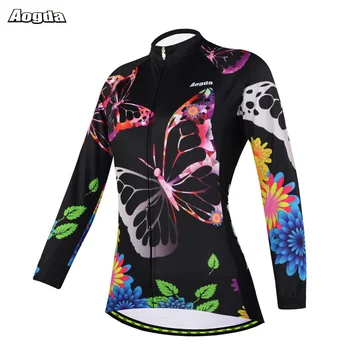 

Aogda Quick Dry Women Cycling Jersey Long Sleeve Spring MTB Bike Shirt Tops Cycling Bicycle Clothing Ropa Ciclismo