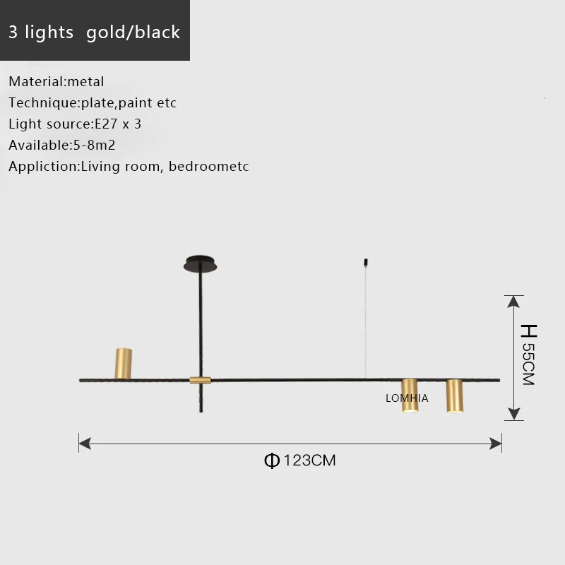 Nordic mordern iron led Designer Pendant Lighting fixtures Light Lamp Kitchen8