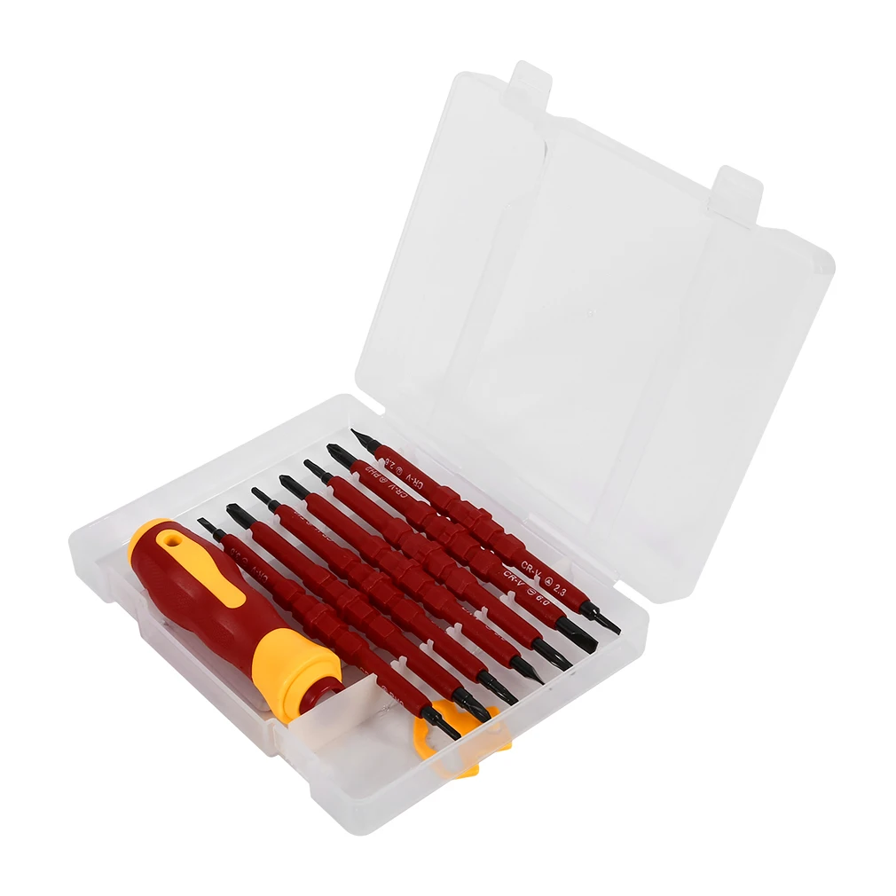 

Hot 7 in 1 Quick Screwdriver Set Insulating Two-headed Ratchet Senior Repair Tool PLD