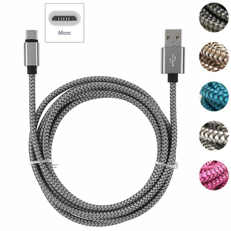 Кабель Micro USB для быстрой зарядки Samsung Galaxy A3/A5/A7 J3 2016 S7 Edge, оригинальный длинный кабель для зарядки телефона 2/3 метра, короткий шнур