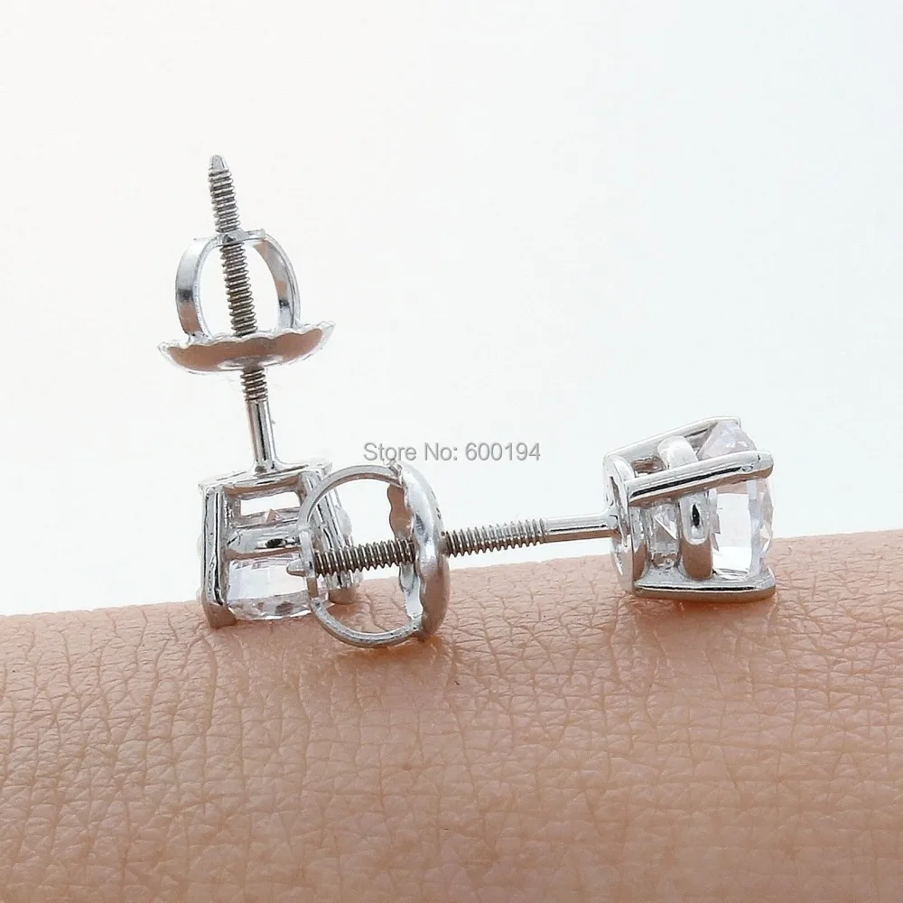 Серьги гвоздики с круглым винтом 7 мм|screw back|earrings earringearring studs earrings |