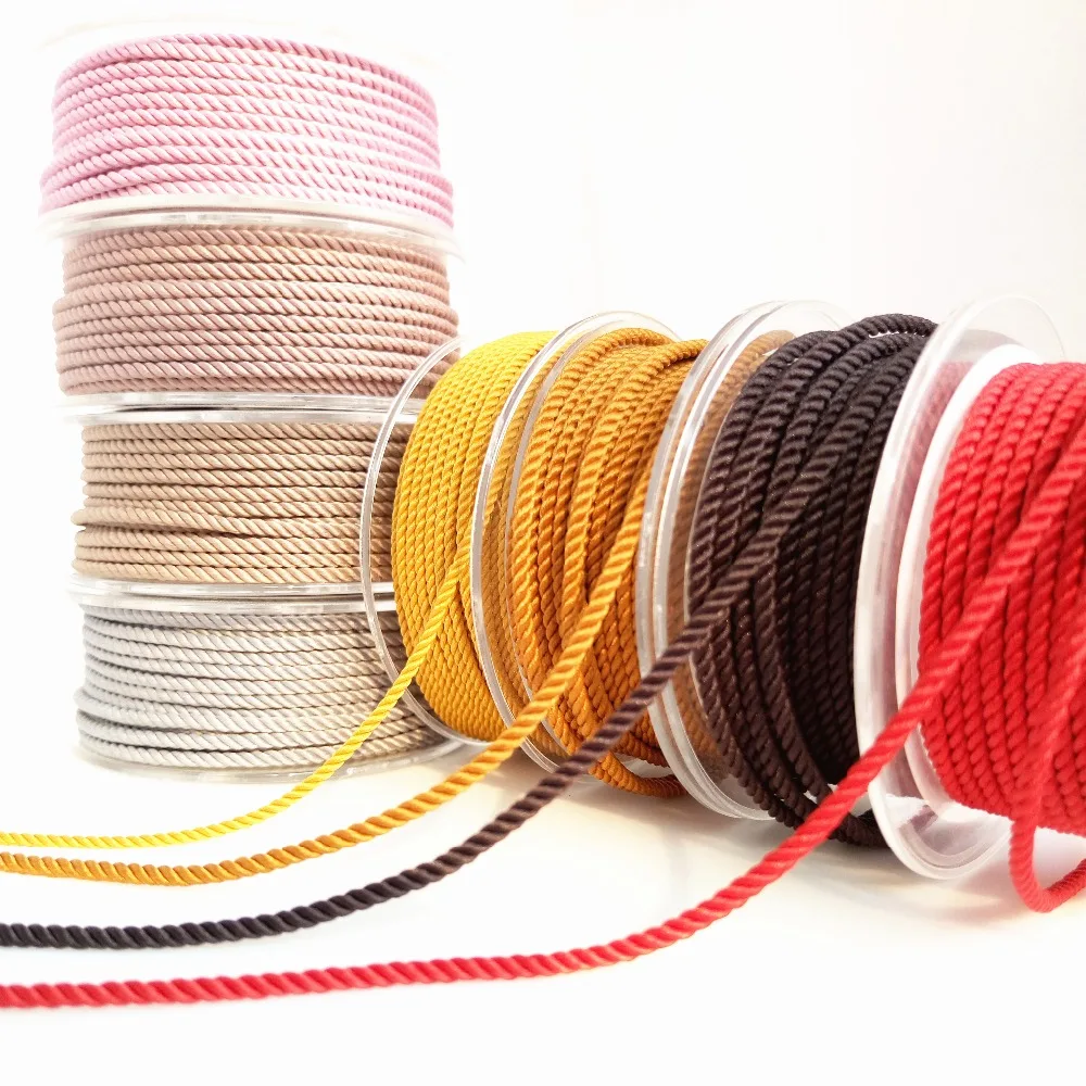 

About the Fit 2mm 8M Milan Rayon Braided Artificial Silk Cotton Cords Necklace Accessories Twisted Threads Beading Woven Lace