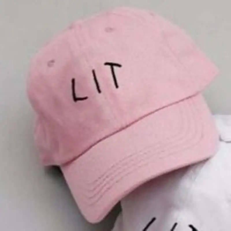 Новинка, бейсбольная Кепка с вышивкой, хип-хоп, Snapback, колпачок, девочка-мальчик, кривая Кепка, уличная шляпа от солнца - Цвет: Розовый