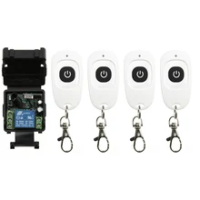 DC12V 24V 1CH 1 CH Mini Wireless RF Remote Control Light Switch 10A Relay Output Radio Receiver Module+one-button Transmitter smart home ac 220v 4ch 4 ch wireless remote control led light bulb switch relay output radio receiver module and transmitter