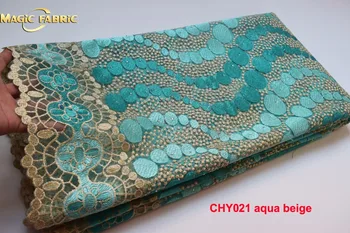 

African Tulle Lace Fabric 2017 African French Lace Fabric High Quality With Stones Nigerian Embroidery Tulle French Lace CHY021