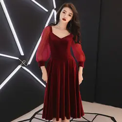 Большой Размер 3XL 4XL Винтаж Cheongsam велюровый шифон лоскутное Qipao сексуальное бордовое женское платье тонкий роскошный халат De Soiree