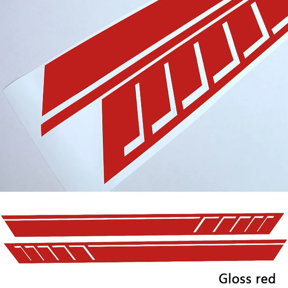 1 комплект автомобиля талии боковой юбки украшения виниловые наклейки для Mercedes Benz G500 G63 W463 G65 авто аксессуары - Название цвета: Red
