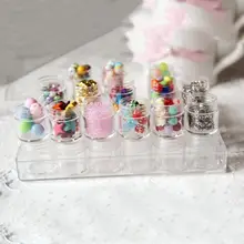 30 бутылок хранение для принадлежностей для дизайна ногтей коробка дрель для ногтей Алмазная пудра с пайетками контейнер прозрачные бутылки набор инструментов для маникюра