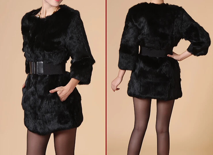 Пальто из 100% натурального кроличьего меха KFP654 новинка 2019|real rabbit fur coat|rabbit coatreal |