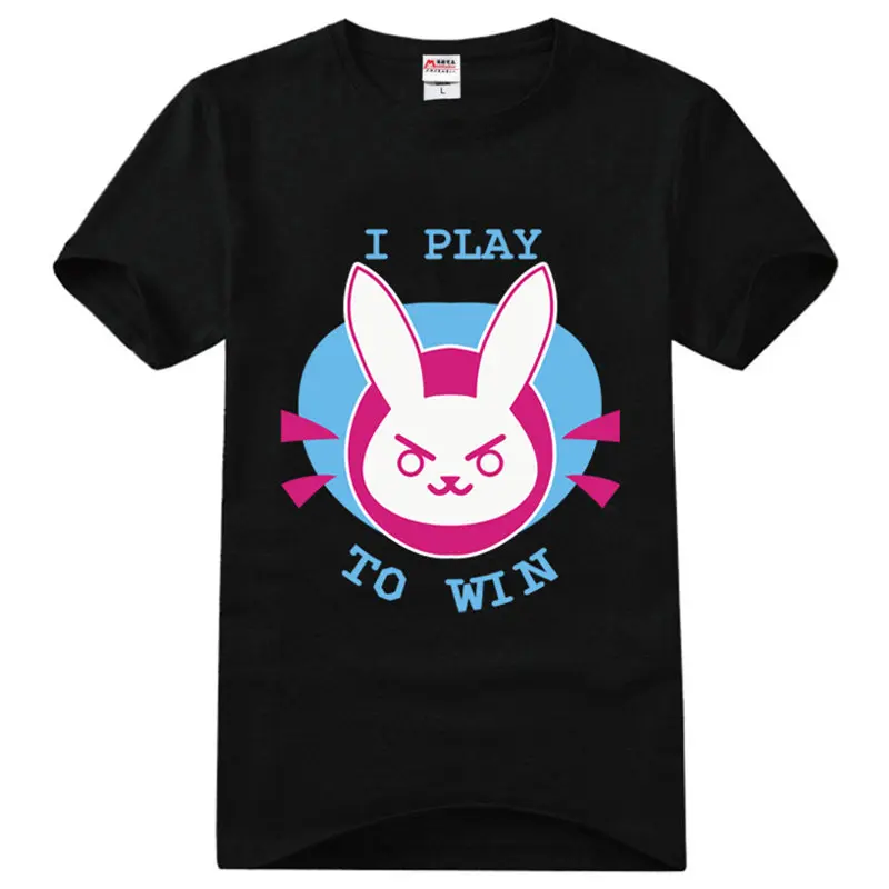 Футболка для косплея аниме игры приталенный Повседневный Топ с 3D принтом OW D.VA