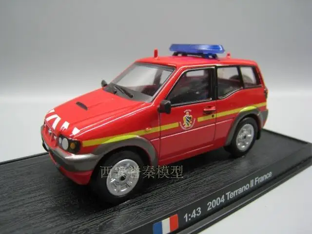  AMER 1/43 Scale 2004 Terrano II FRANCE Fire Engine Diecast Metal Car Model Toy for Gift/Collection/