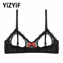 Открытая чашка женский Эротический бюстгальтер-бра кружевные с цветочным узором бандаж треугольный бюстгальтер спортивный бюстгальтер нижнее белье без косточек бюстгальтер без подкладки Топ