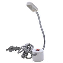 Светильники для швейной машинки 10 светодиодный регулируемый лампа на гибкой ножке Магнитный базовый переключатель Гибкая Монтажная лампа для рабочего стола US Plug