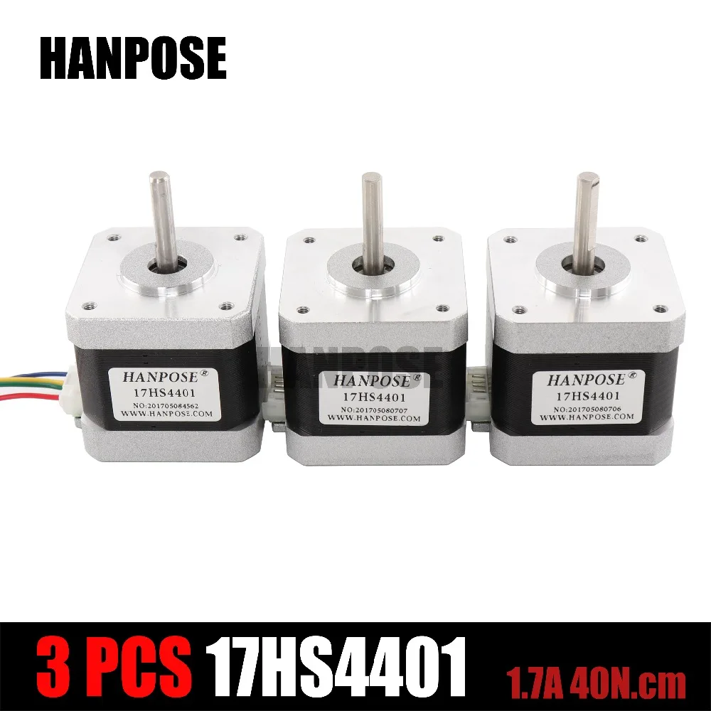 3 قطعة شحن مجاني 3D طابعة 4-الرصاص Nema17 محرك متدرج 42 موتور نيما 17 موتور 42 BYGH 1.7A (17HS4401) المحرك ل CNC XYZ