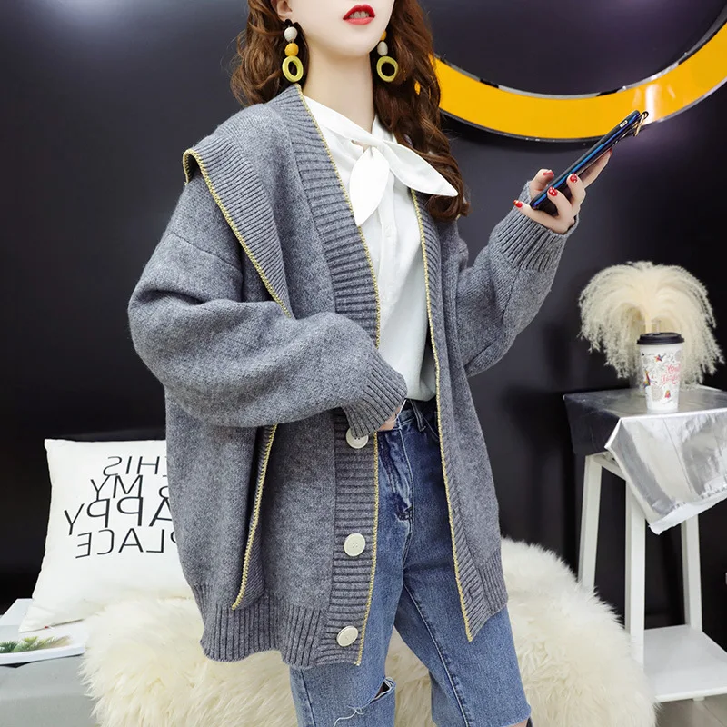 

Women Autumn Knitted Cardigan Sweater Jacket