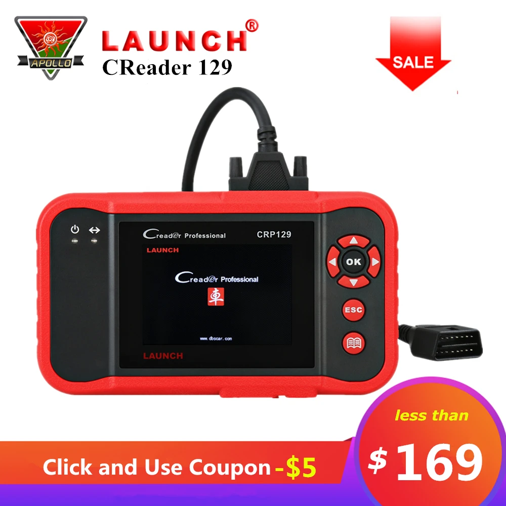 Original Launch Creader 129 CRP129 OBD2 Code Reader CRP 129 OBDII Scanner PK X431 Creader VIII CRP123 Auto Diagnostic Tool Original Launch Creader 129 CRP129 OBD2 Code Reader CRP 129 OBDII Scanner PK X431 Creader VIII CRP123 Auto Diagnostic Tool