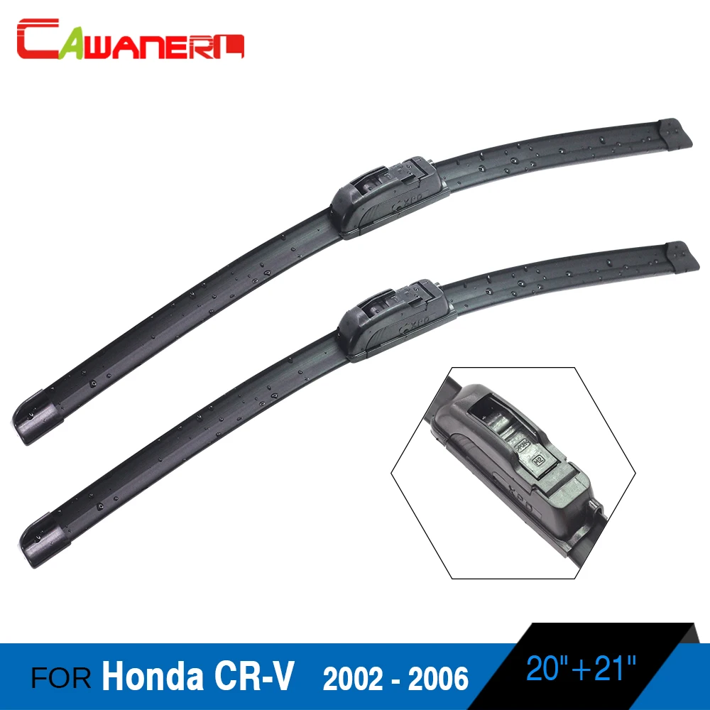 Cawanerl 1 Pair Car Soft Rubber Windshield Wiper Front Windscreen Wiper