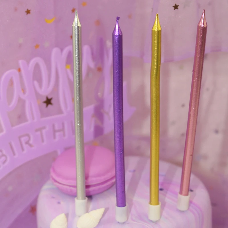 3 шт./партия, длинный карандаш, Свеча для торта, безопасное пламя, бездымный, для детей, для дня рождения, вечеринки, свадьбы, для торта, свеча украшение дома, товары для подарка