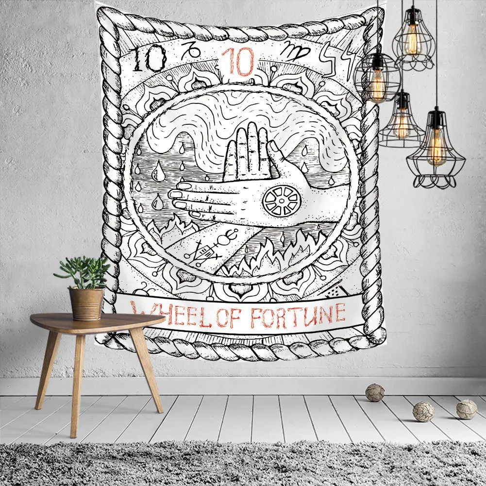 

Tarot Ouija Mandala Tapestry Macrame Wall Hanging Hippie Psychedelic Tapestry Line Draw Boho Decor Divine Wall Cloth Tapestries