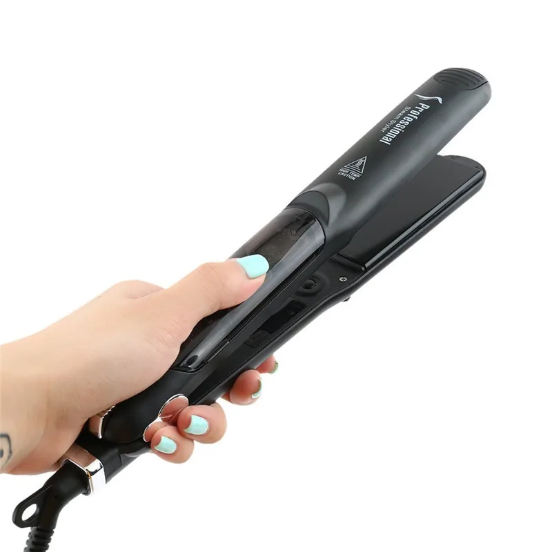 

Professional Dual Use Ceramic Vapor Steam Hair Straightener Hair Styling Tool Fast Warm-up Thermal Performance