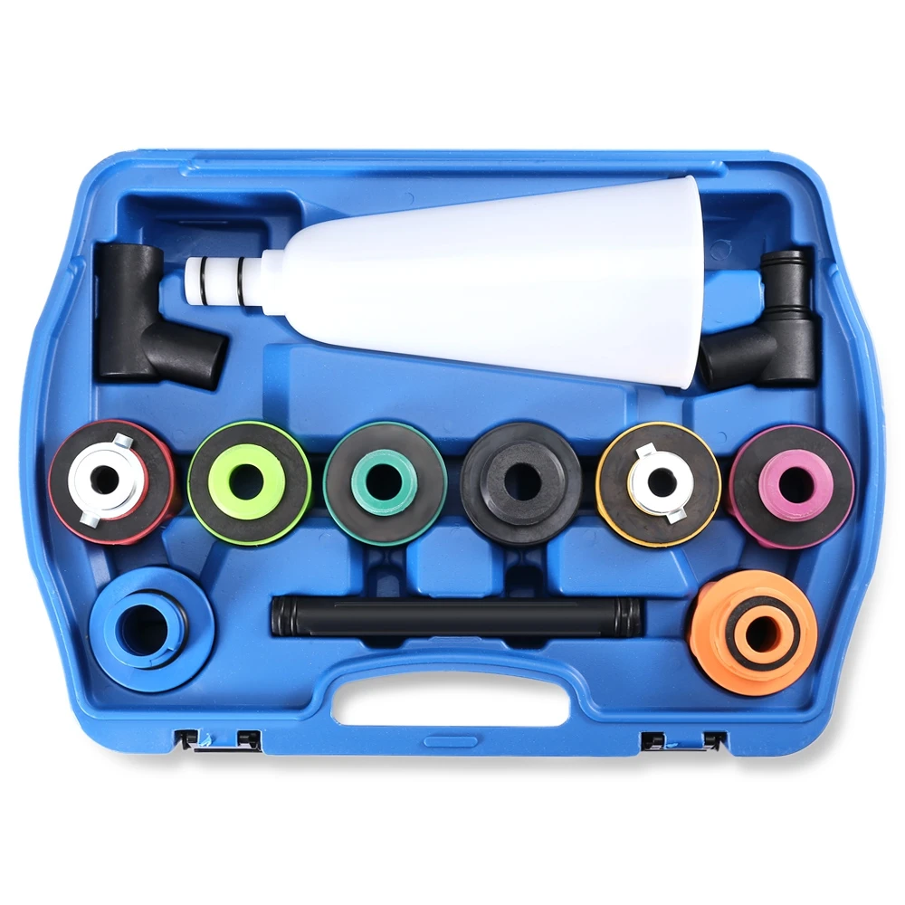 

14pcs/set Car Topping Up Engine Oil Funnel Set Universal Spillproof Filter Tool Kit Filling System Auto Repair Plastic Filler