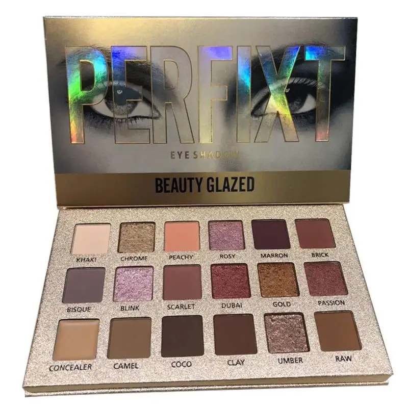 Beauty Glazed 18 оттенков тени для век макияжа пигменты водостойкие мерцающие блестящие