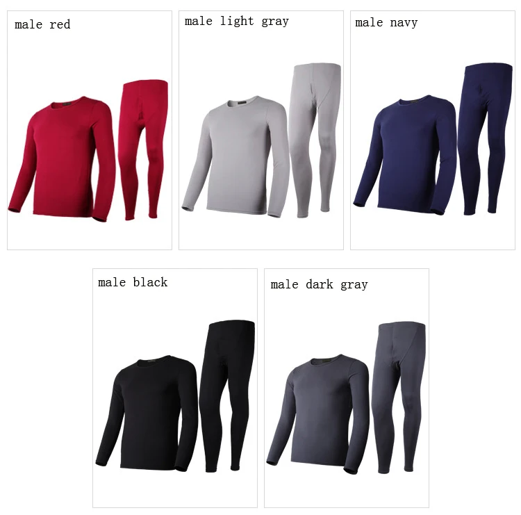 Queenral Long Johns For Male Female Warm Thermal Underwear Thermal Clothing Men Woman Winter Plus Size L - XXXL Thermal Suit 9