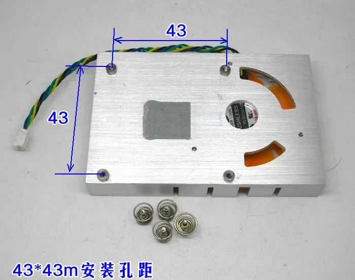 Тип лезвия половинной высоты Видеокарта радиатор четыре отверстия 4,3 см шаг-ряд 4 провода ШИМ регулировка скорости VGA кулер, вентилятор раковина, процессор