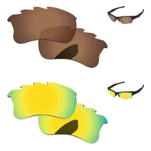 24 K золотой и коричневый 2 пары Поляризованные замены линзы для бронежилет XLJ солнцезащитные очки с отверстиями Frame UVA и UVB Защита