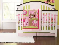 Акция! 4 ШТ. вышитые кроватки постельных принадлежностей детская кроватка постельных принадлежностей мультфильм, включают (бампер + одеяло