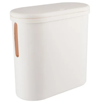

Multifunction Plastic Narrow Type Press Cover Trash Can Toilet Can Put Paper Towels Waste Bin Dustbin Bathroom Garbage Bucket