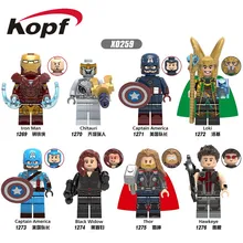 X0259 Одиночная Распродажа супер герои Мстители 4 эндшпиль Капитан Америка соколиный глаз, Черная Вдова Тор строительные блоки подарок для детей игрушки