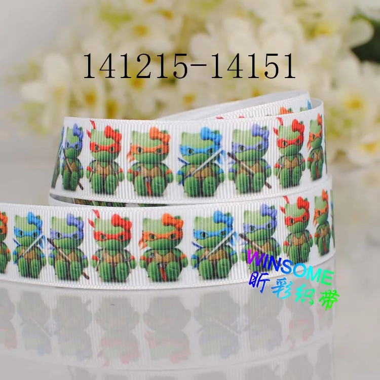 10yards-different sizes-lively Japanese cartoon ribbon printed Grosgrain ribbon DIY