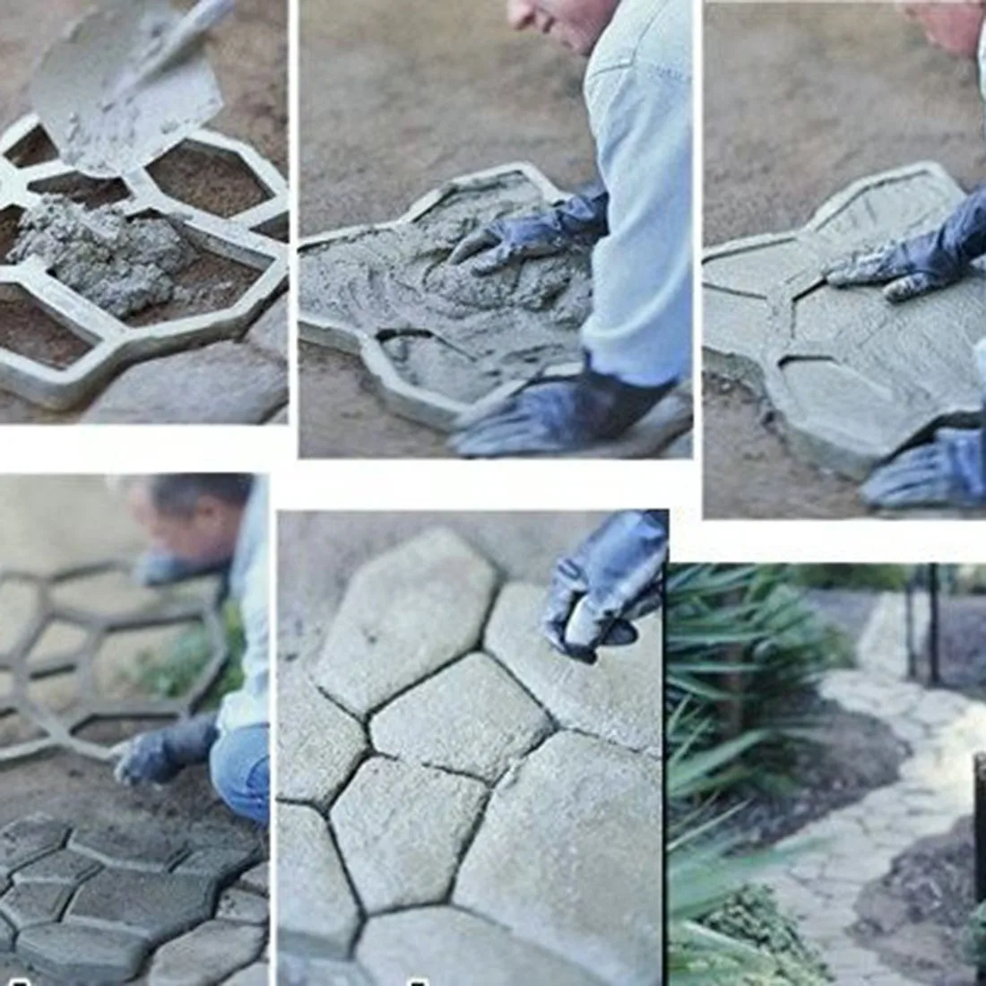 Дорожки из плиточного клея своими руками