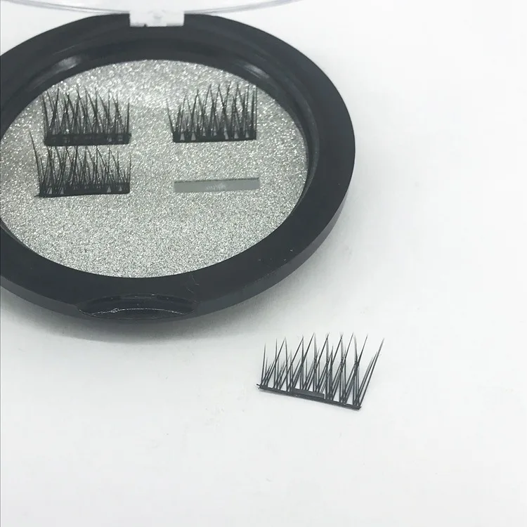 Магнитная накладные ресницы 4 шт. ручной работы lashes natural давно 3D зауженные один магнит накладные ресницы 1 комплект = 2 пары