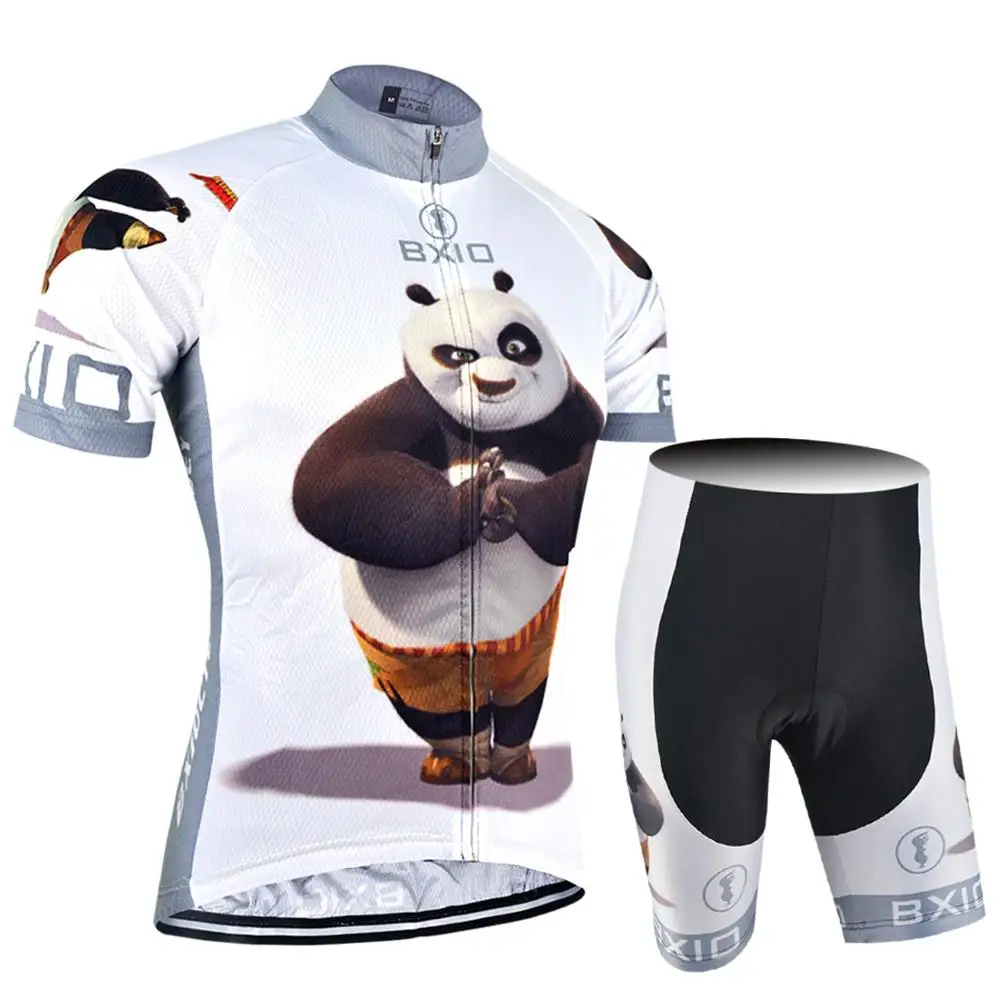 BXIO забавные велосипедные майки Ropa De Ciclismo Fat Bear Raiders Mans Pro комплекты одежды для велоспорта Completo Ciclismo Estivo 081 - Цвет: BX0209R081NB