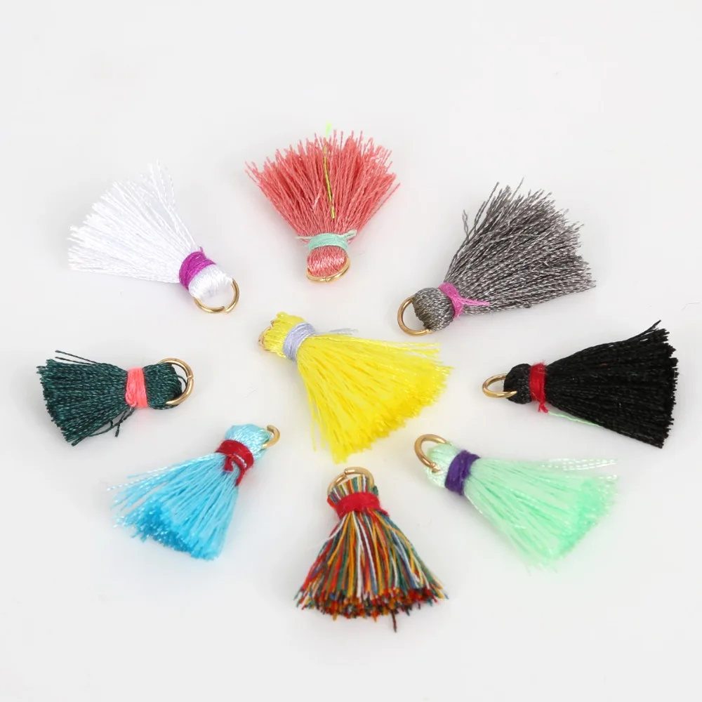 

20Pcs Color Mini 20mm Tassel Fringe Pendant DIY Party Hanging Ring Cords Tassel Trim Garment Curtains Jewelry Decor Tassels Lace