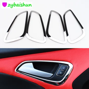 

Hot Quality Stainless steel interior doors hand-clasping decoration ring for Ford Focus 3 2012 2013 for 4 pieces / tool,