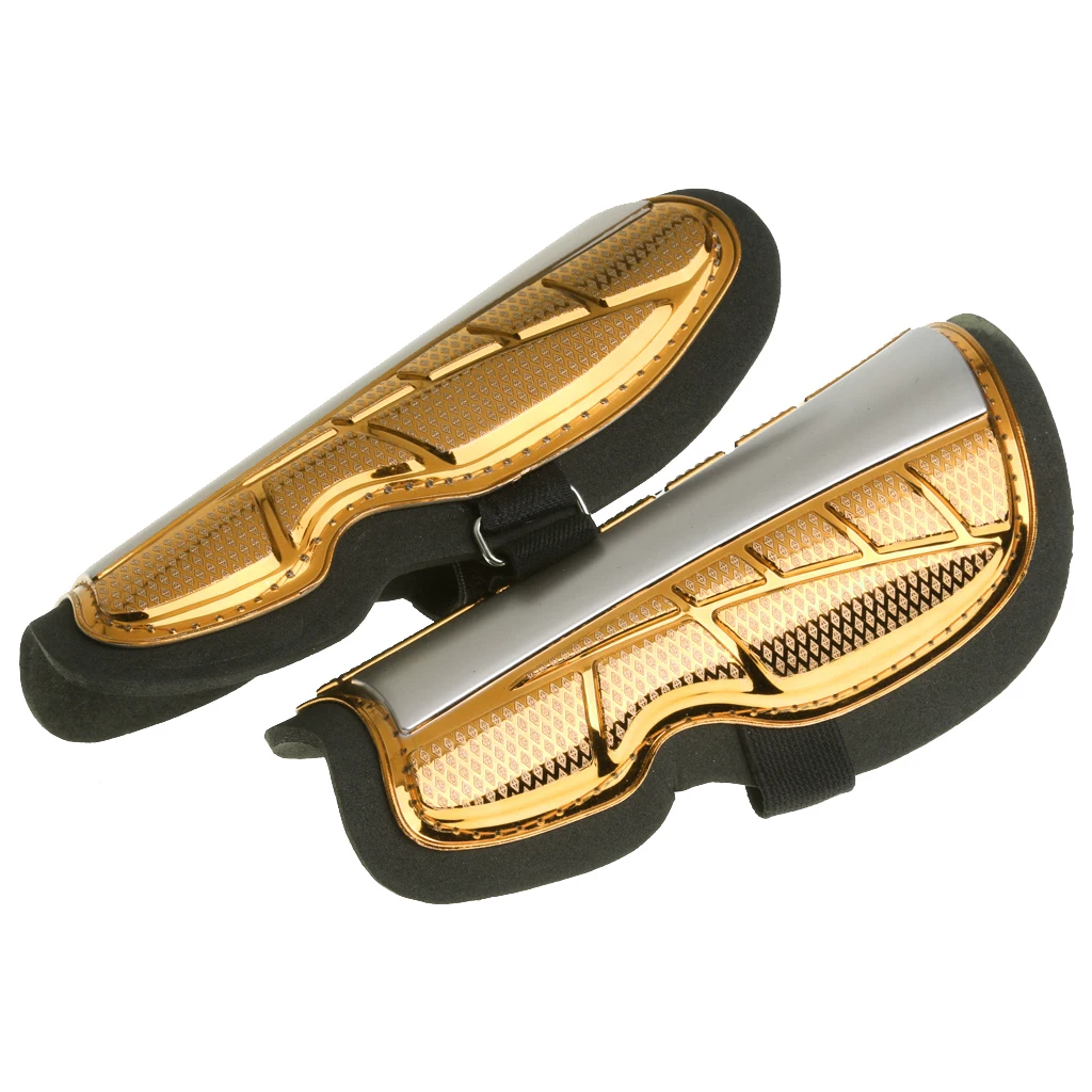 MagiDeal Adults Kids Football Soccer Shin Pads Guards Leg Calf Protective Gear Gold Football leg guard 