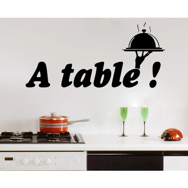 

KUCADA a table wall sticker for kicthen decoration wallpaper diy mural decal removable WP1117
